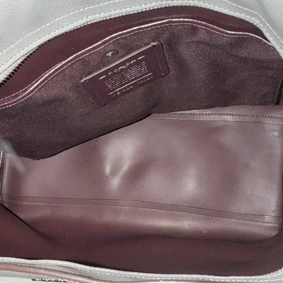 Coach Pebbled Leather Tote in Light Gray - Picture 2 of 3